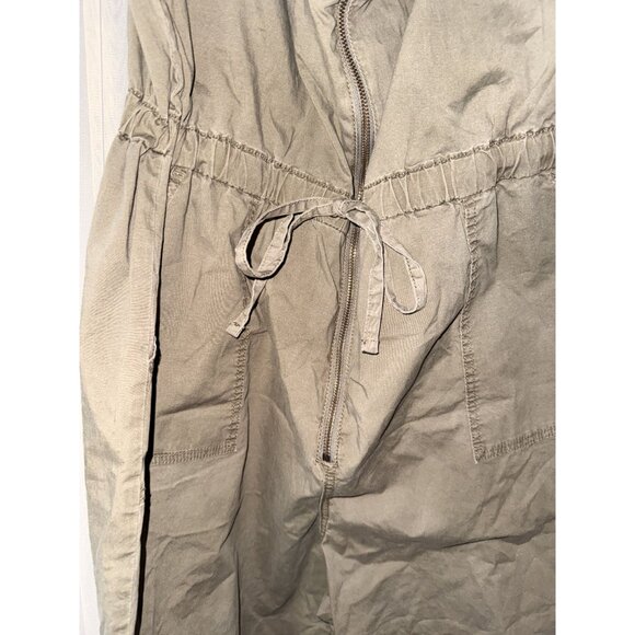 Celebrity Pink Womens Olive Green Jumpsuit XXL Adjustable Straps Zipper Front Dr - Picture 3 of 15